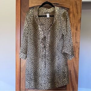 Tommy Bahama Leopard Beaded Coverup